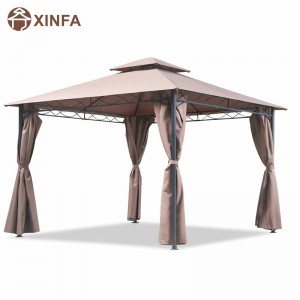 10 \\\\ \'x 13 \\\\\' Gazebo Block Sun Shade Canopy, vandtæt telt med gardiner bærbare foldbare festbaldakiner